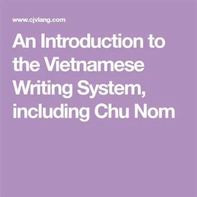 Der Bau des Chu Nom-Schriftsystems: Ein Triumph der vietnamesischen Kultur unter der Führung von Arpsinh-Thanglong